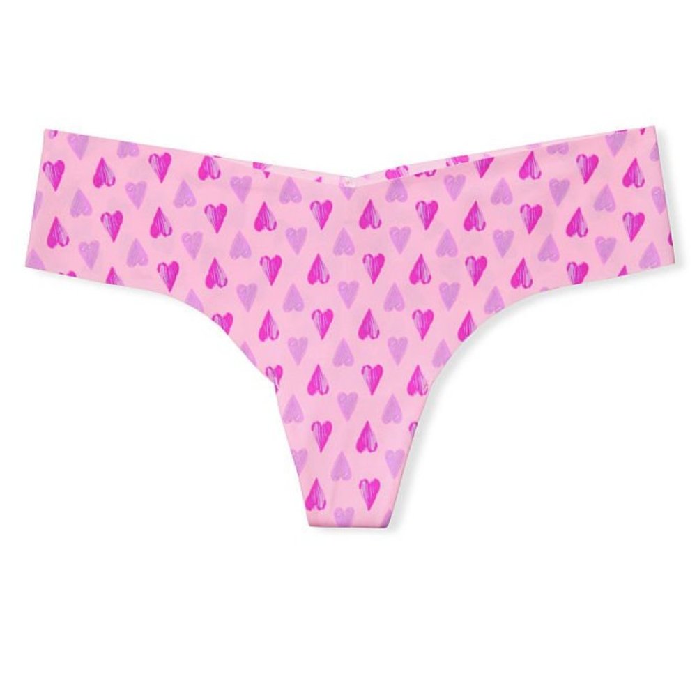 VS ❤️ No-Show Thong Hearts Love Victoria's Secret NWT So Adorable! - Picture 5 of 8